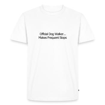 Promeneur de chien officiel - T-shirt Premium bio Homme - blanc - Devant - Nico (187cm)