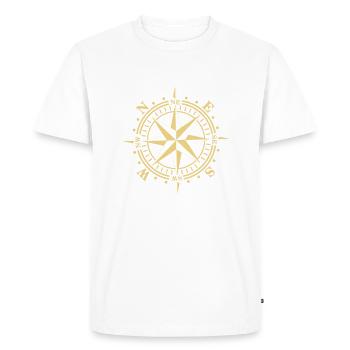 vent rose - T-shirt Premium bio Homme - blanc - Devant - Nico (187cm)