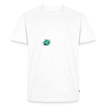 Plant based - Men's Premium Organic T-Shirt - white - Front - Nico (187cm)