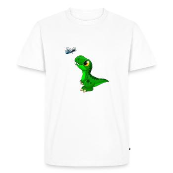 Bébé tyrannosaure - T-shirt Premium bio Homme - blanc - Devant - Nico (187cm)