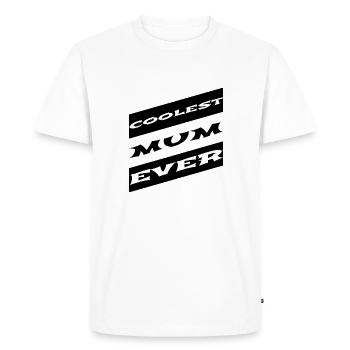 family - coolest mum ever - T-shirt Premium bio Homme - blanc - Devant - Nico (187cm)