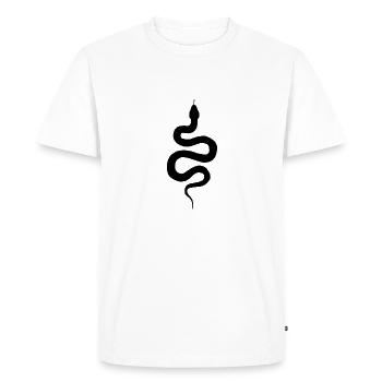 Serpent en noir - T-shirt Premium bio Homme - blanc - Devant - Nico (187cm)