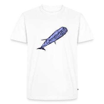 baleine - T-shirt Premium bio Homme - blanc - Devant - Nico (187cm)