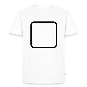 Carré avec coins arrondis Modèle pour l’édition - T-shirt Premium bio Homme - blanc - Devant - Nico (187cm)