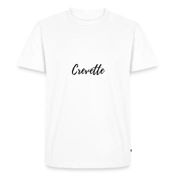 CREVETTE - T-shirt Premium bio Homme - blanc - Devant - Nico (187cm)
