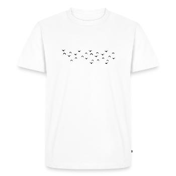Des oiseaux - T-shirt Premium bio Homme - blanc - Devant - Nico (187cm)