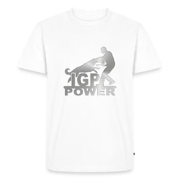 Chrome IPG - T-shirt Premium bio Homme - blanc - Devant - Nico (187cm)
