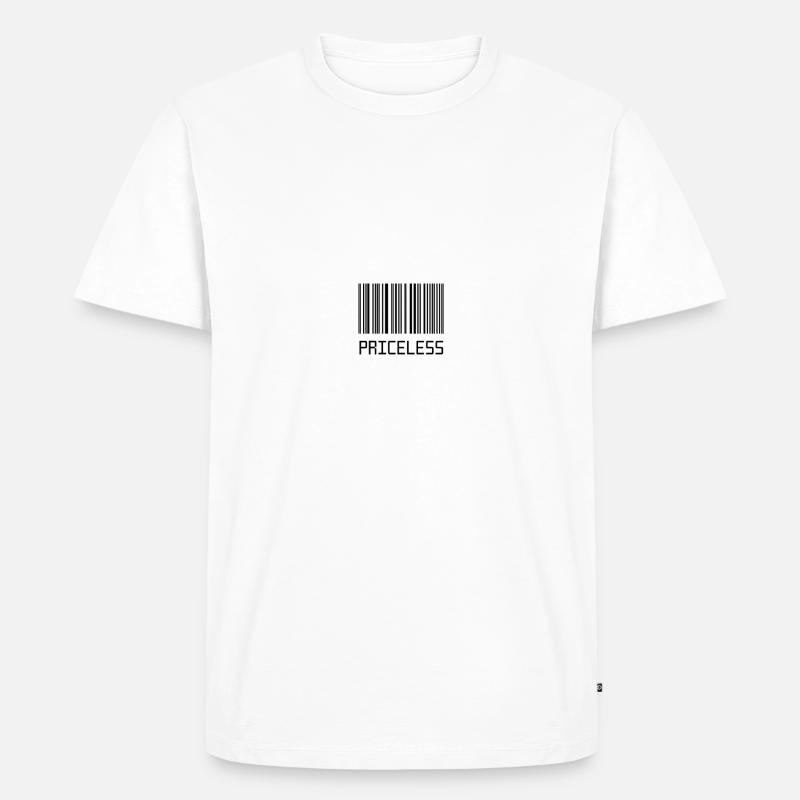 Priceless Barcode - Männer Premium Bio T-Shirt - Weiß
