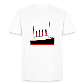 TITANIC LEGEND - T-shirt Premium bio Homme - blanc - Devant - Nico (187cm)