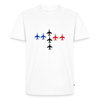 Patrouille de France meeting aérien armée de l'air - T-shirt Premium bio Homme - blanc - Devant - Nico (187cm)