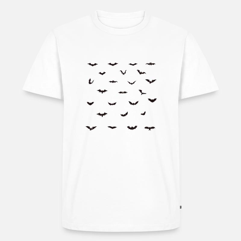 Halloween Fledermaus Bundle 02 - Männer Premium Bio T-Shirt - Weiß