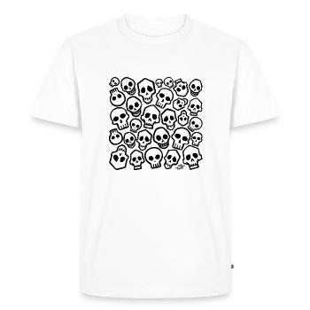 Skull Head Hunter - Men's Premium Organic T-Shirt - white - Front - Nico (187cm)