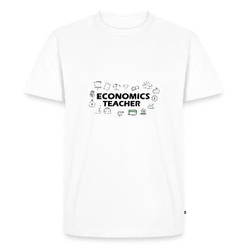 Economics Teacher - Men's Premium Organic T-Shirt - white - Front - Nico (187cm)