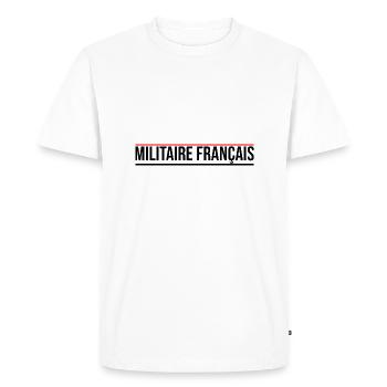 militaire Français cadeau armée Française - T-shirt Premium bio Homme - blanc - Devant - Nico (187cm)