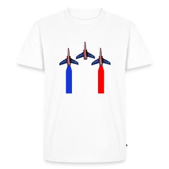 Patrouille de France meeting aérien armée de l'air - T-shirt Premium bio Homme - blanc - Devant - Nico (187cm)