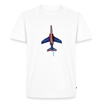 Patrouille de France meeting aérien armée de l'air - T-shirt Premium bio Homme - blanc - Devant - Nico (187cm)