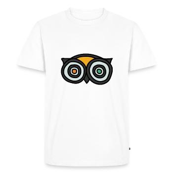 Owls eyes - T-shirt Premium bio Homme - blanc - Devant - Nico (187cm)
