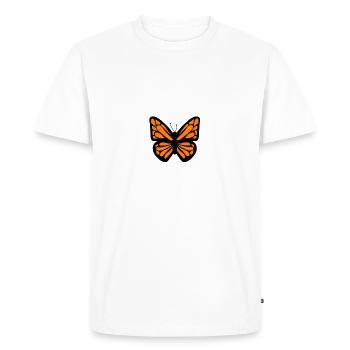orange butterfly - Men's Premium Organic T-Shirt - white - Front - Nico (187cm)