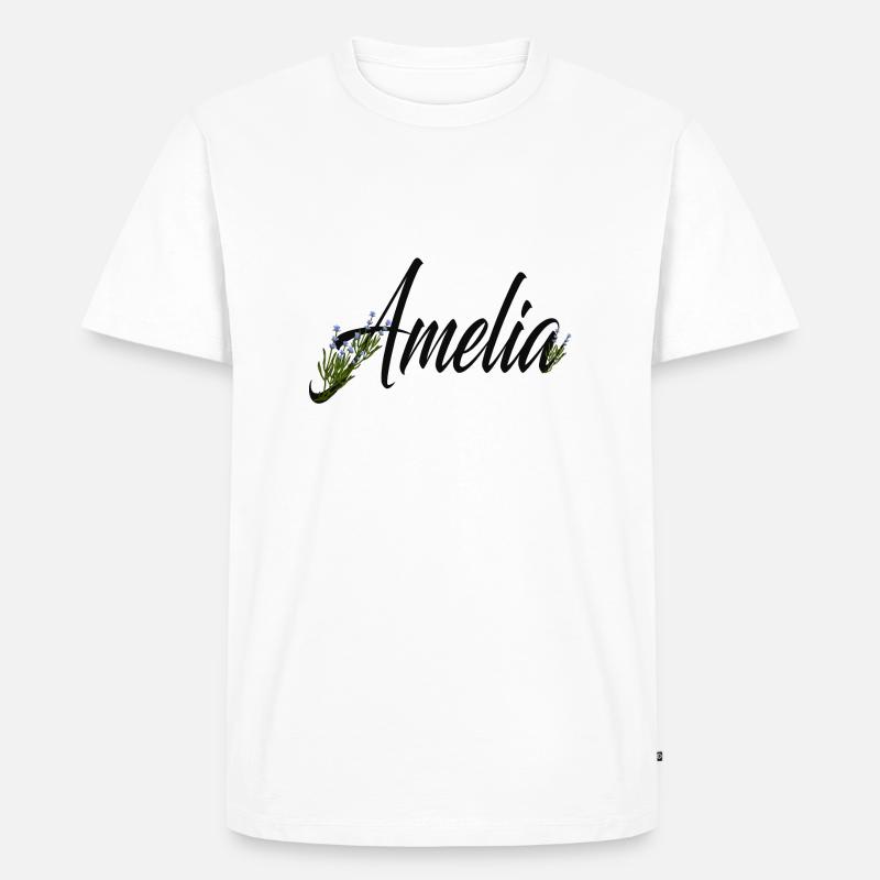 Amelia - Männer Premium Bio T-Shirt - Weiß
