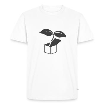 Plant out of the box - Men's Premium Organic T-Shirt - white - Front - Nico (187cm)