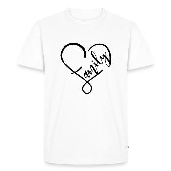 famille - T-shirt Premium bio Homme - blanc - Devant - Nico (187cm)