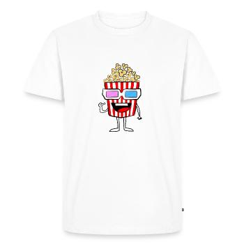 Popcorn - T-shirt Premium bio Homme - blanc - Devant - Nico (187cm)