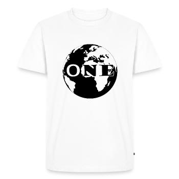 Planète Earth - T-shirt Premium bio Homme - blanc - Devant - Nico (187cm)