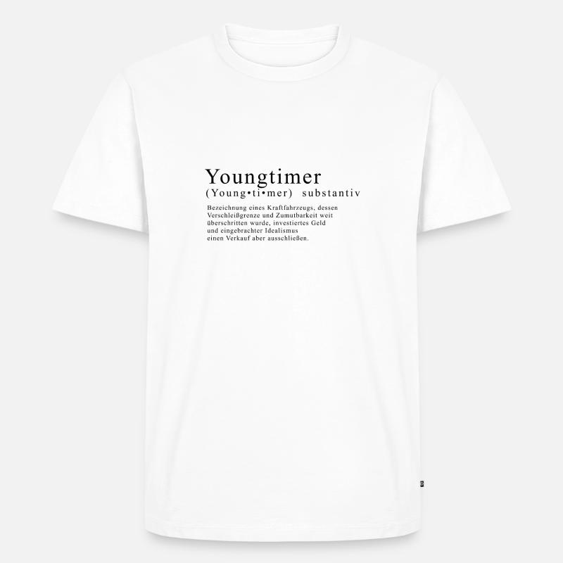 Youngtimer Definition als Geschenk oder - Männer Premium Bio T-Shirt - Weiß