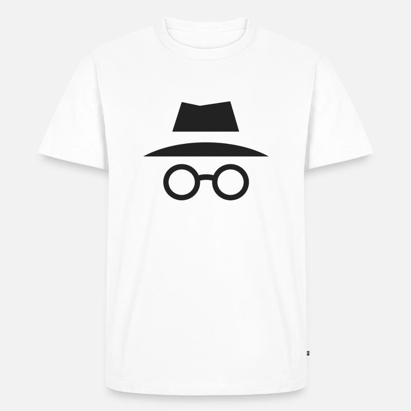 Inkognito-Modus. - Männer Premium Bio T-Shirt - Weiß