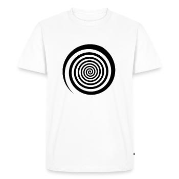 Spirale - Immobile en blanc - T-shirt Premium bio Homme - blanc - Devant - Nico (187cm)