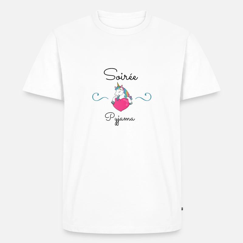 Pyjama-Abend - Männer Premium Bio T-Shirt - Weiß