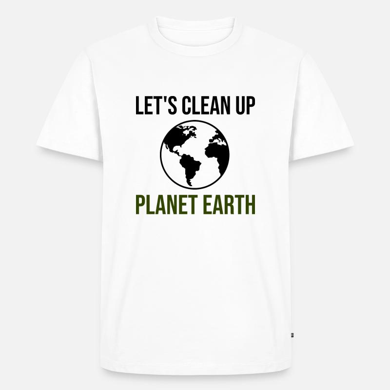 Säubern wir den Planeten Erde - Männer Premium Bio T-Shirt - Weiß