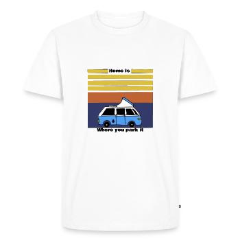 Van Life, 19 - Men's Premium Organic T-Shirt - white - Front - Nico (187cm)
