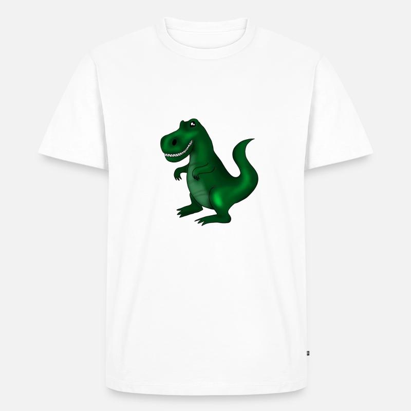 Dinosaurier - Männer Premium Bio T-Shirt - Weiß
