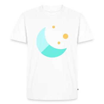 moon - Men's Premium Organic T-Shirt - white - Front - Nico (187cm)