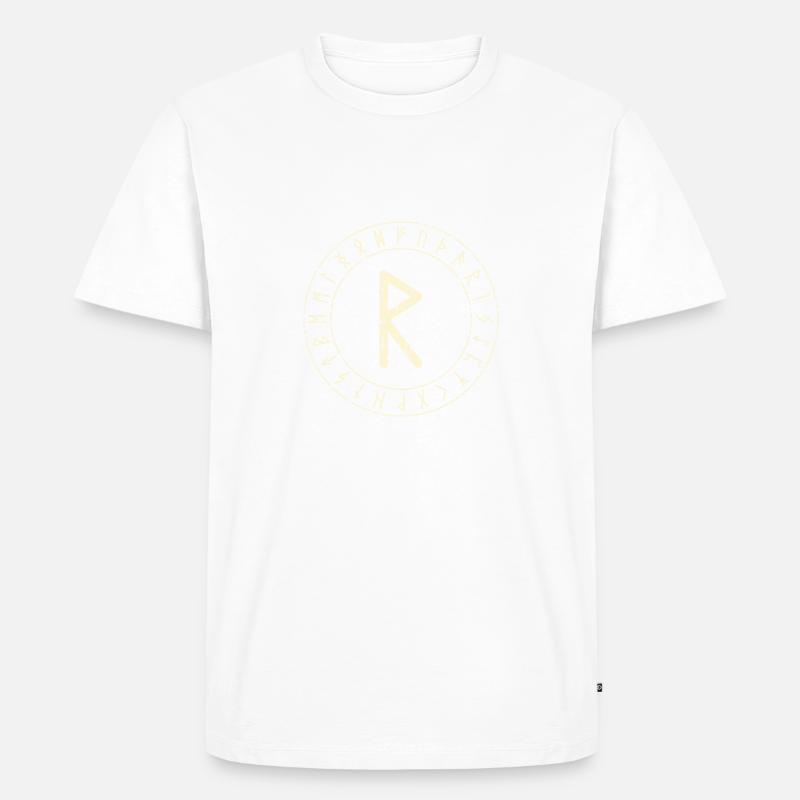 Raido Rune - Männer Premium Bio T-Shirt - Weiß