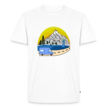 VAN LIFE VANLIFER NOMADS - T-shirt Premium bio Homme - blanc - Devant - Nico (187cm)