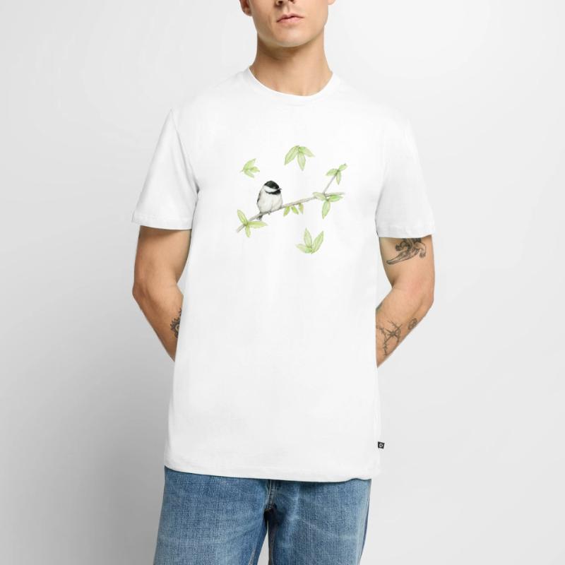 Eine Bleistiftzeichnung eines Mattenkopfes oder Glosskopfes Männer Premium Bio T-Shirt