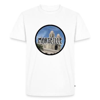 Marseille La Major - Men's Premium Organic T-Shirt - white - Front - Nico (187cm)
