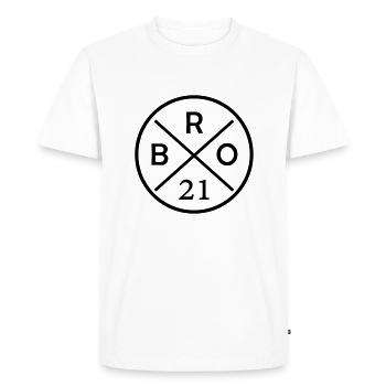 bro 21 - T-shirt Premium bio Homme - blanc - Devant - Nico (187cm)
