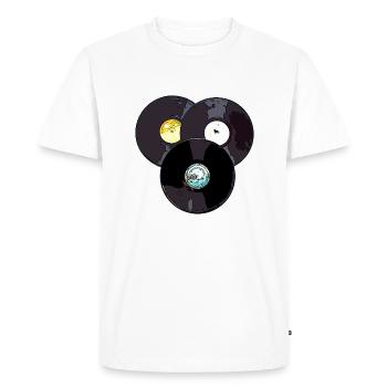VINYLE - T-shirt Premium bio Homme - blanc - Devant - Nico (187cm)