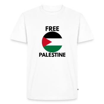 Libérer la Palestine - T-shirt Premium bio Homme - blanc - Devant - Nico (187cm)