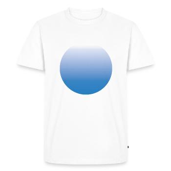 Soleil bleu avec dégradé 02 - T-shirt Premium bio Homme - blanc - Devant - Nico (187cm)