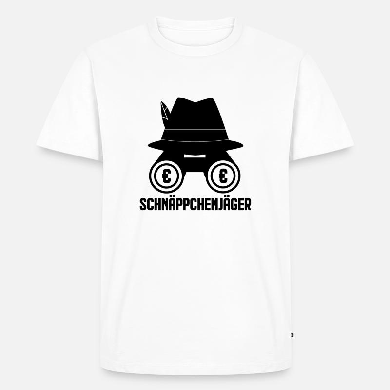 Schnäppchenjäger Geschenk - Männer Premium Bio T-Shirt - Weiß
