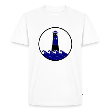 lighthouse - Men's Premium Organic T-Shirt - white - Front - Nico (187cm)
