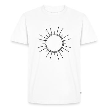 Symbole nautique Logo cadre cadre vectoriel design - T-shirt Premium bio Homme - blanc - Devant - Nico (187cm)
