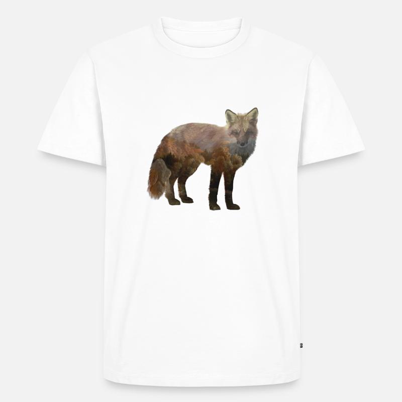 Fuchs - Männer Premium Bio T-Shirt - Weiß