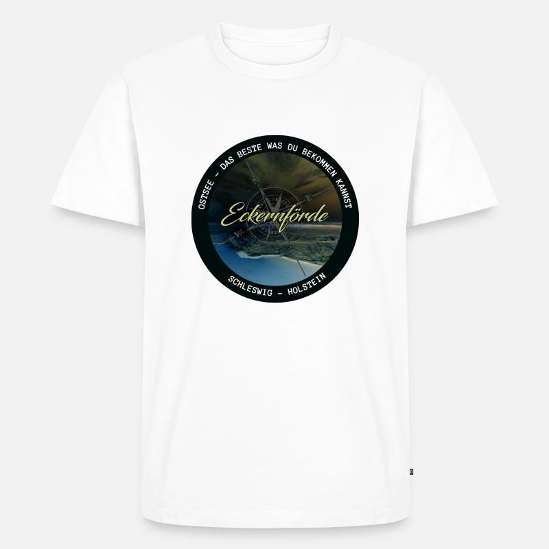 Ostsee - Eckernfoerde - Männer Premium Bio T-Shirt - Weiß