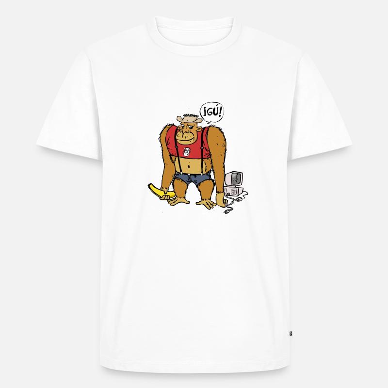 Gorilla - Männer Premium Bio T-Shirt - Weiß