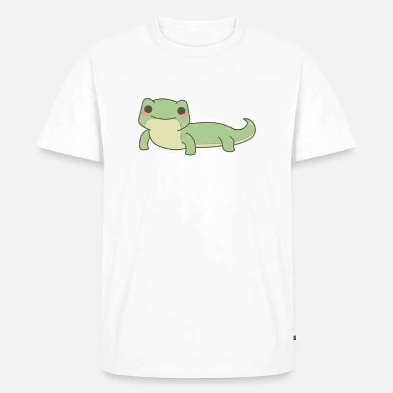 Gecko - Männer Premium Bio T-Shirt - Weiß